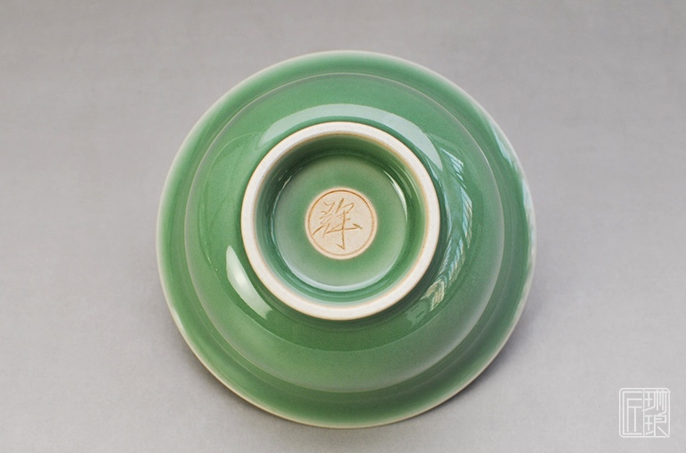 品質満点 茶道具 青磁花口碗 名刻 中国陶器 NK25472 懐石 唐物 古玩 