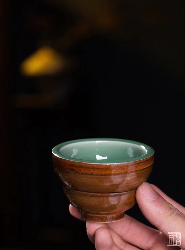 龙泉青瓷（哥窑•弟窑）茶杯组：福禄寿喜